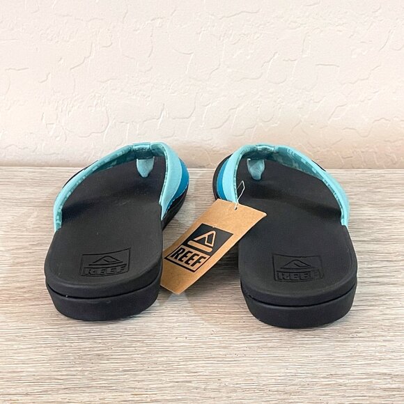 New Reef Sandals 6 Ortho Bounce Aqua Turquoise Blue Thong Flip Flops NWT - Picture 8 of 12